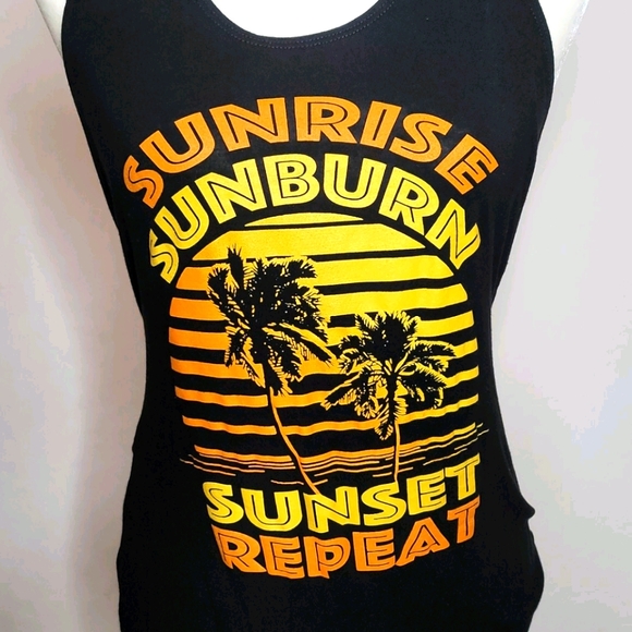 NEW Sunrise Sunburn Sunset Repeat Racerback Tank - Picture 2 of 3